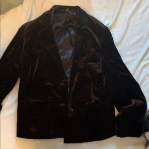 Black velvet blazer